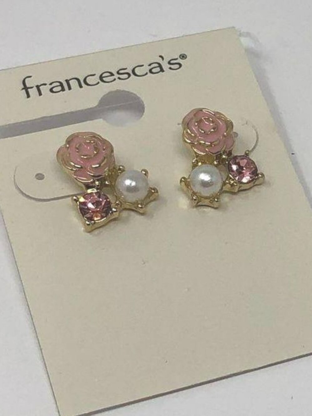 Pearl Flower Cluster Stud Earrings